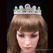 Cristal caliente de la corona de la venta de la tiara de plata headwear